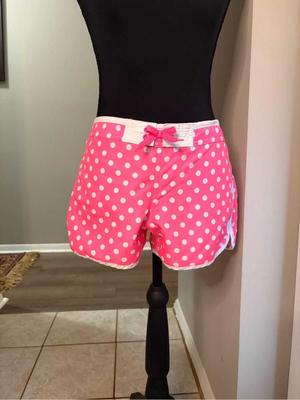 OP Girls Pink Polka Dot Swim Shorts